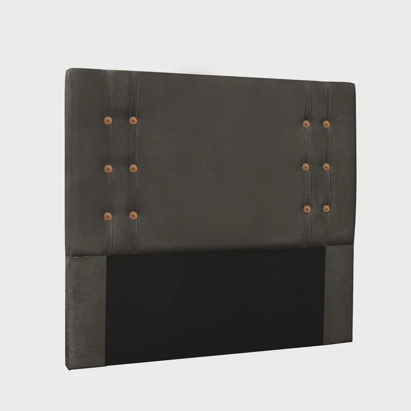 Cabeceira Cama Box Queen 160cm e Recamier Gênova Suede Cinza S04 - D'Rossi