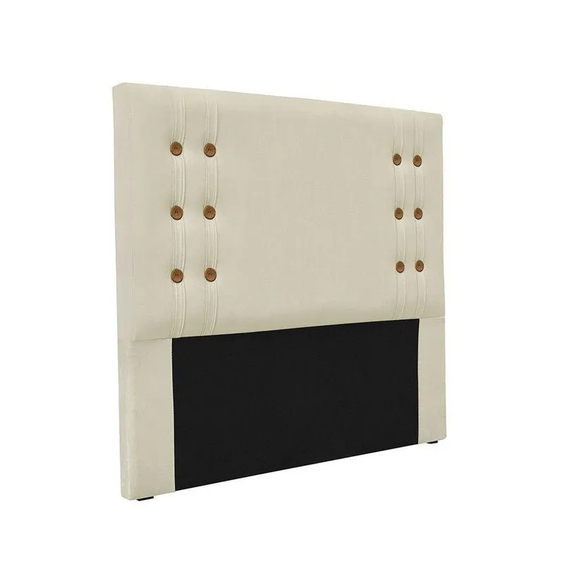 Cabeceira Cama Box Solteiro 90cm E Recamier Gênova Veludo S04 - D'rossi Cor Bege