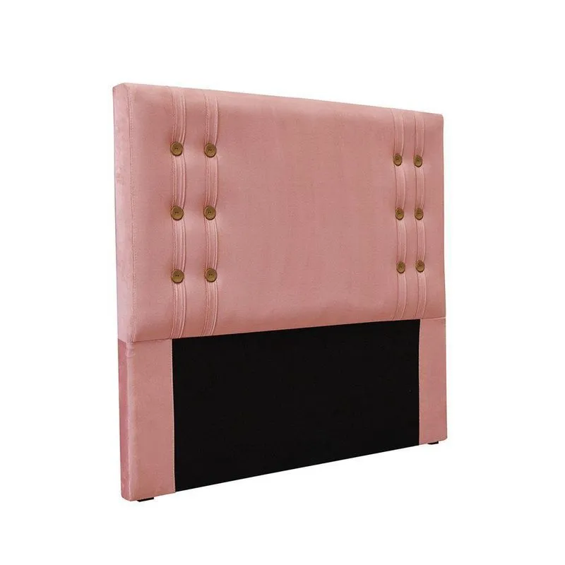 Cabeceira Cama Box Casal 140cm E Recamier Gênova Veludo S04 - D'rossi Cor Rosa