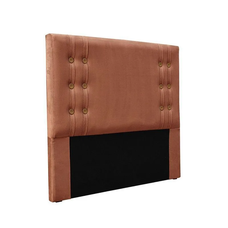 Cabeceira Cama Box Queen 160cm E Recamier Gênova Veludo S04 - D'rossi Cor Cobre