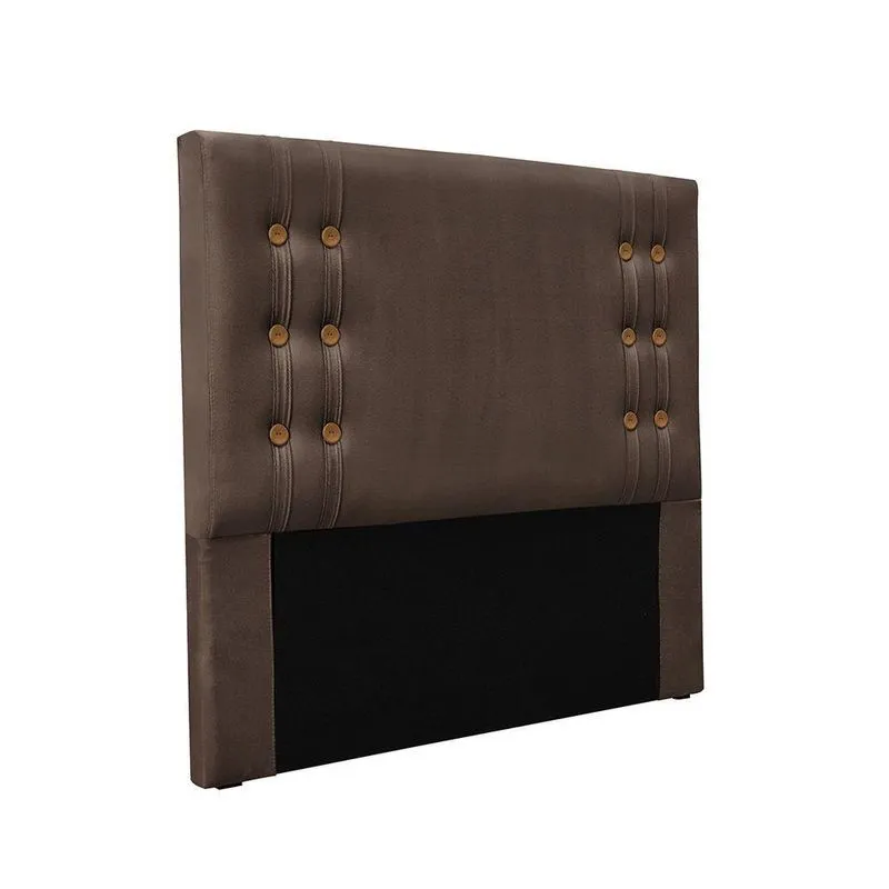 Cabeceira Cama Box Queen 160cm E Recamier Gênova Veludo Marrom S04 - D'rossi