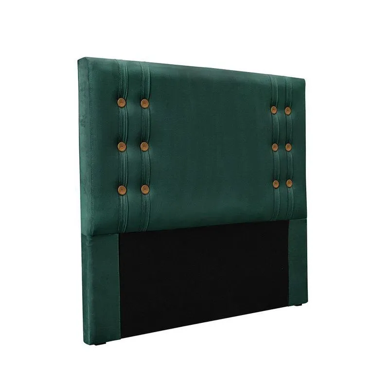 Cabeceira Cama Box Queen 160cm E Recamier Gênova Veludo Verde S04 - D'rossi