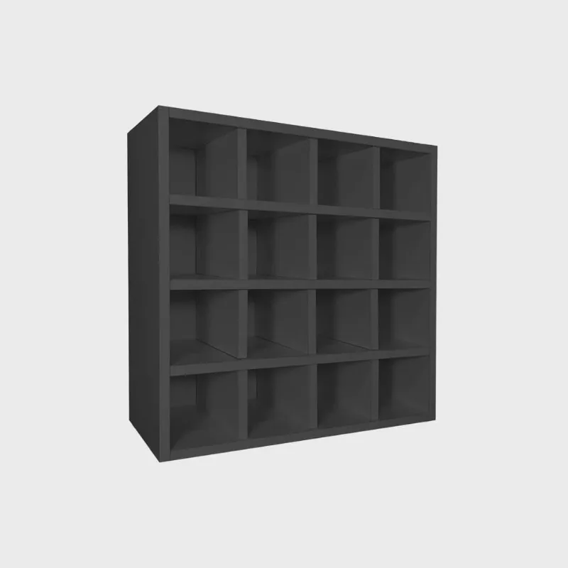 Porta Toalha Nicho Toalheiro 16 Lugares 52x52cm Sam Preto M12 - D'Rossi
