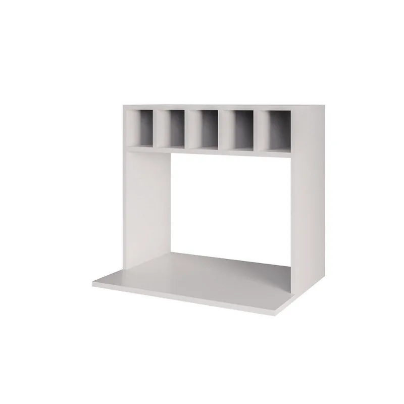 Suporte Para Microondas Com Nicho Adega Para Cozinha Emma 60cm M12 - D'rossi Cor Branco