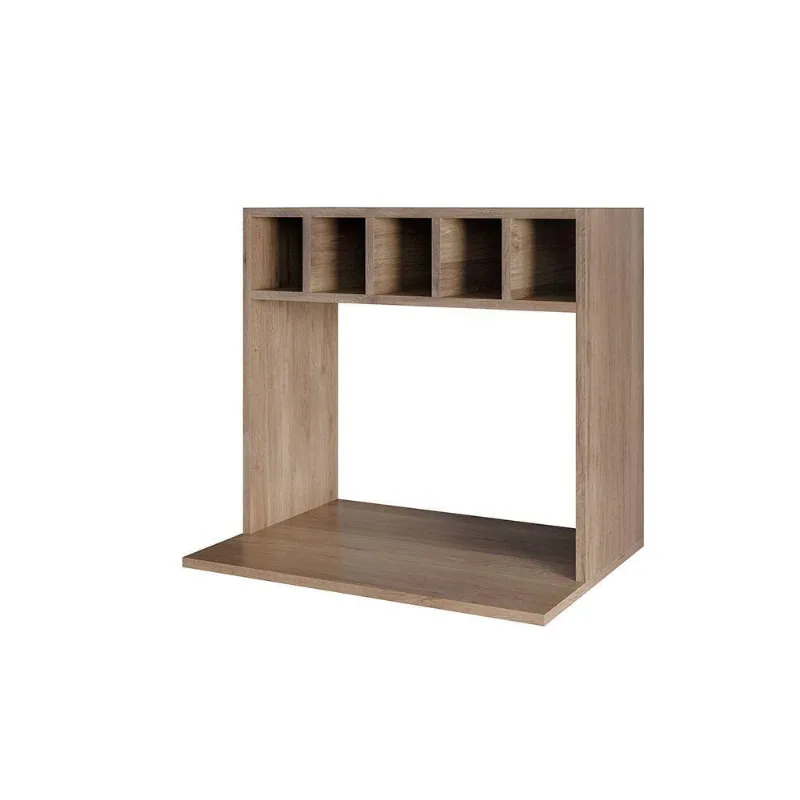 Suporte Para Microondas Com Nicho Adega Para Cozinha Emma 60cm M12 - D'rossi Cor Freijó