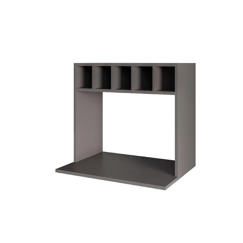 Suporte Para Microondas Com Nicho Adega Para Cozinha Emma 60cm M12 - D'rossi Cor Grafite