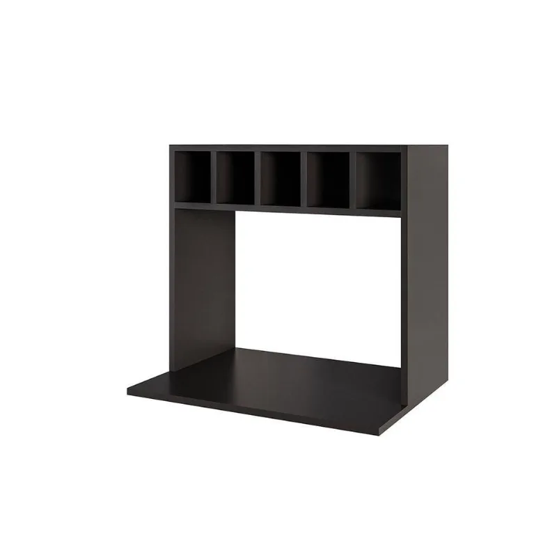 Suporte Para Microondas Com Nicho Adega Para Cozinha Emma 60cm M12 - D'rossi Cor Preto