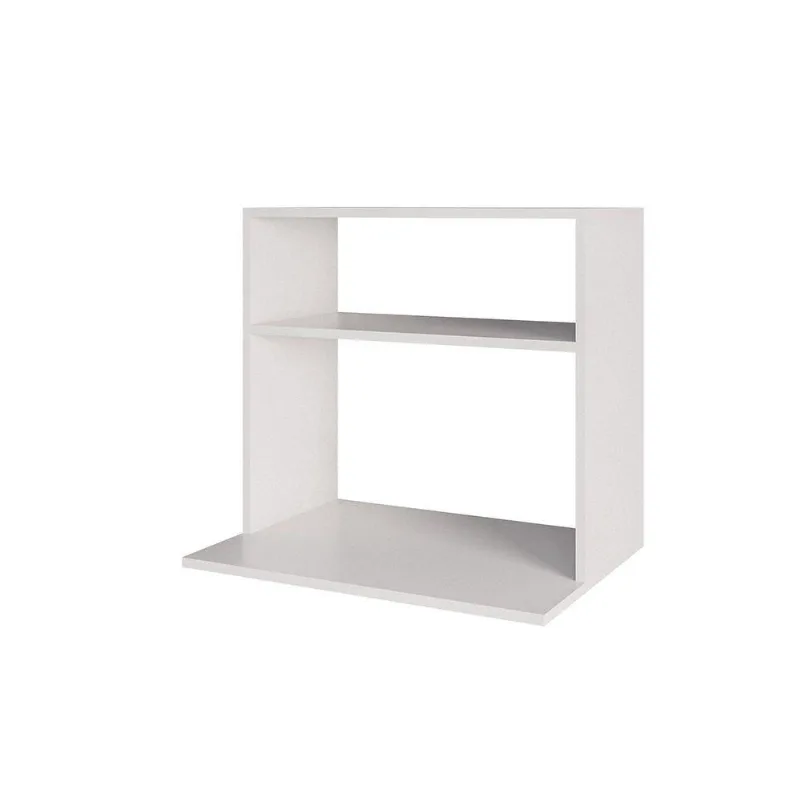 Suporte Microondas Com Nicho Porta Tempero Para Cozinha Louis 60cm M12 - D'rossi Cor Branco