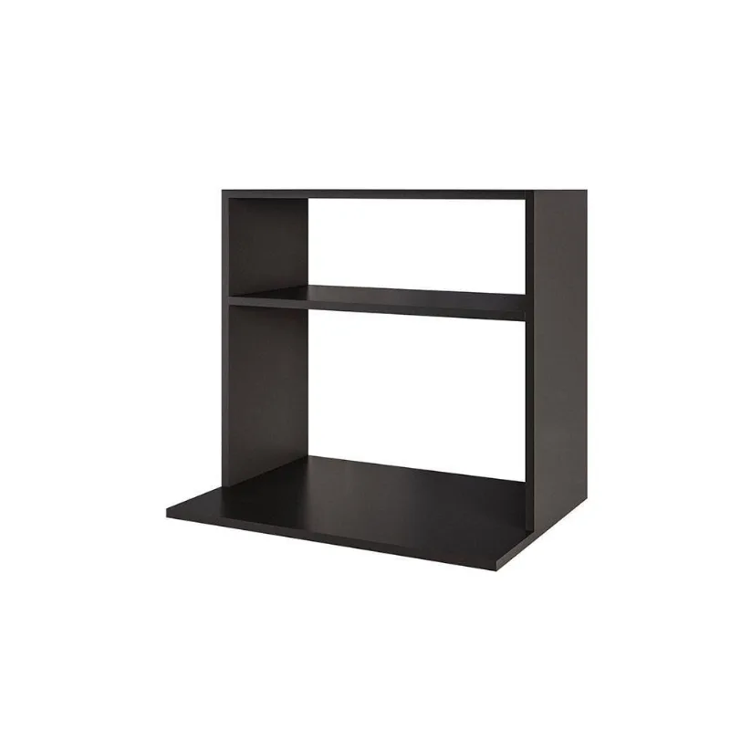 Suporte Microondas Com Nicho Porta Tempero Para Cozinha Louis 60cm Preto M12 - D'rossi