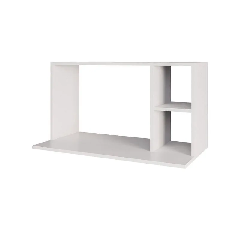 Suporte Microondas Com 2 Nichos Em Mdp Suspenso Zain 80cm M12 - D'rossi Cor Branco