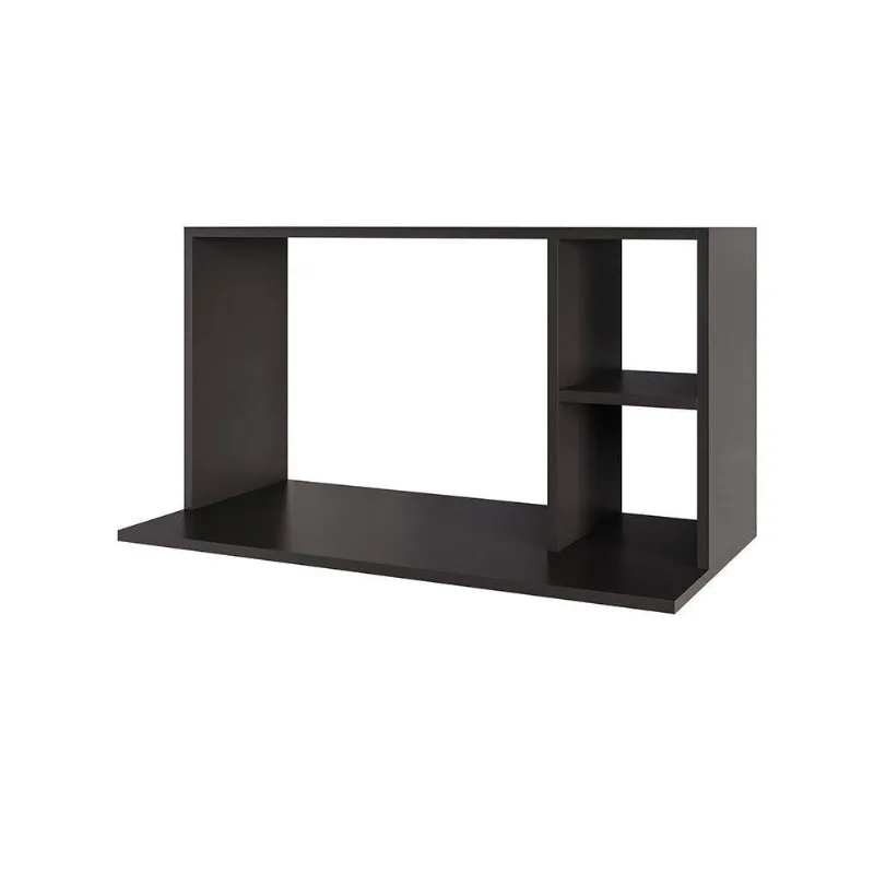 Suporte Microondas Com 2 Nichos Em Mdp Suspenso Zain 80cm M12 - D'rossi Cor Preto