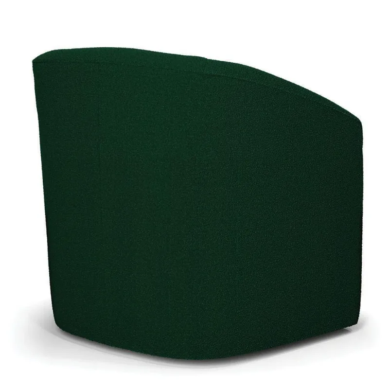 Poltrona Sala De Estar Base Giratória Kit 2 Stella Max Bouclê D03 - D'rossi Cor Verde