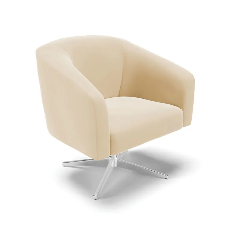Cadeira Sala de Jantar Giratória Base Cromada Stella Suede D03 - D'Rossi Verde