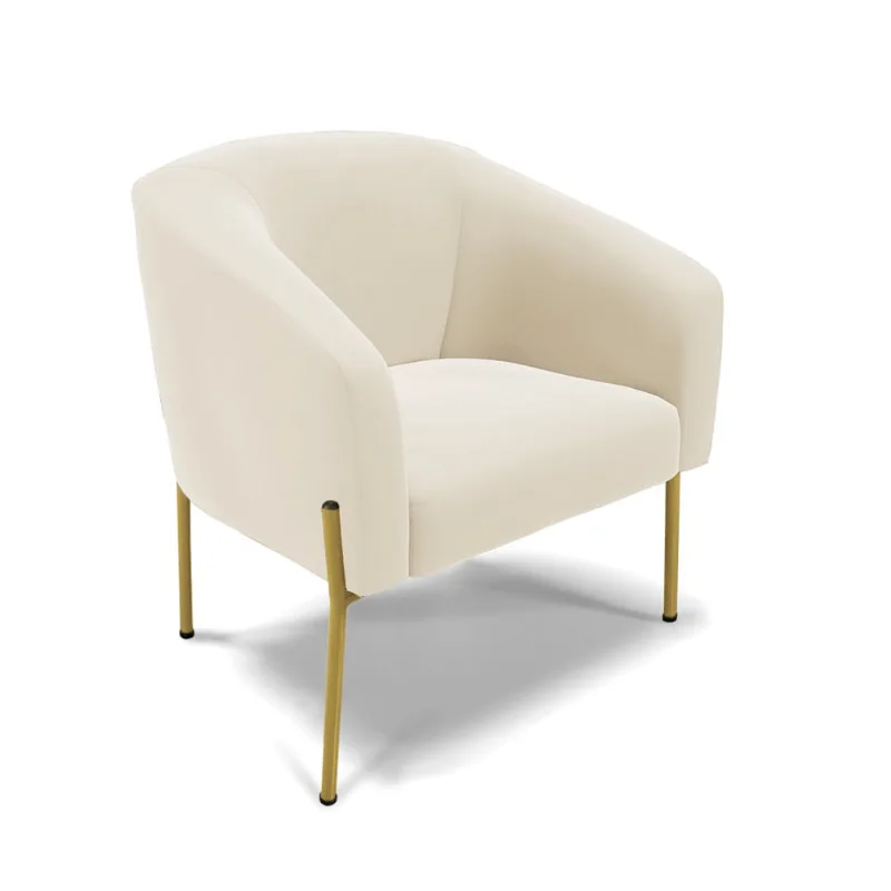 Cadeira Sala de Jantar Pé de Ferro Dourado Stella Veludo D03 - D'Rossi Rose