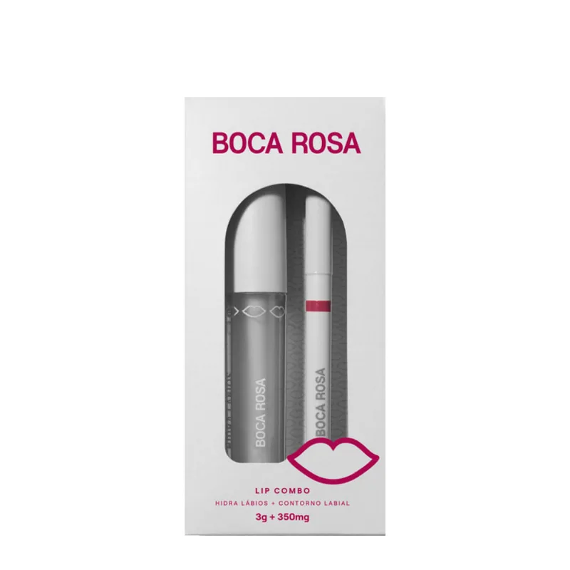Kit Lapiseira Labial Boca Rosa Lip Combo Púrpura 350mg + Hidra Gloss Natural 3g Kit - Boca Rosa