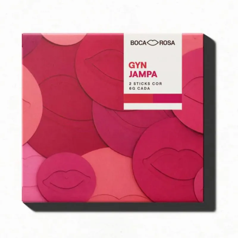 Kit Stick Multifuncional Boca Rosa Cor GYN e JAMPA 2 Unidades de 6g cada