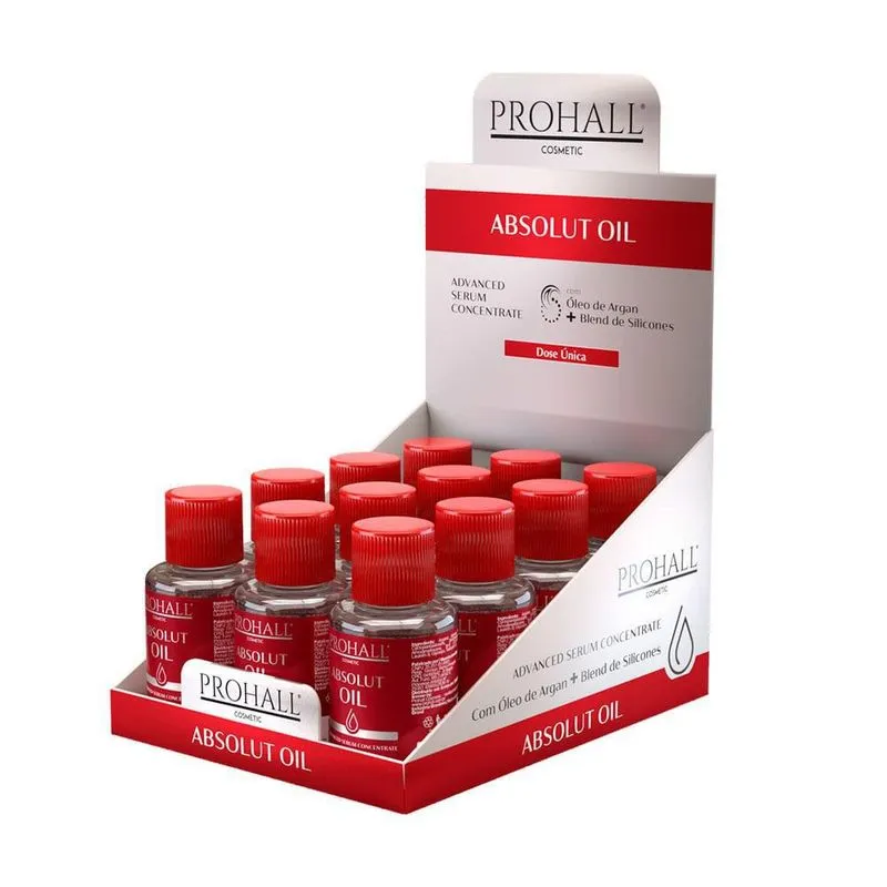 Kit 12 Unidades Óleo De Argan Absolut Oil Prohall 7ml
