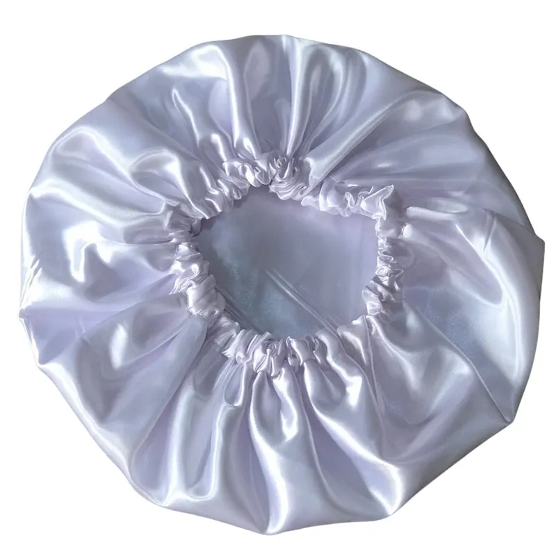 Touca De Cetim Lux Antifrizz De Dormir Em Seda - Branco