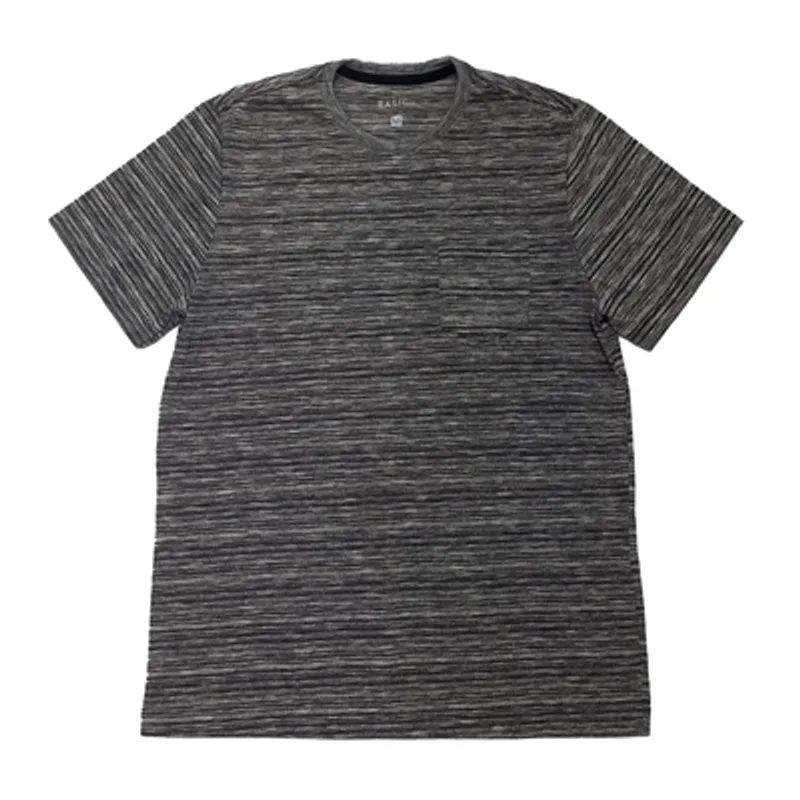Camiseta Masculina com Bolso Basic+ Algodão e Poliéster Mescla