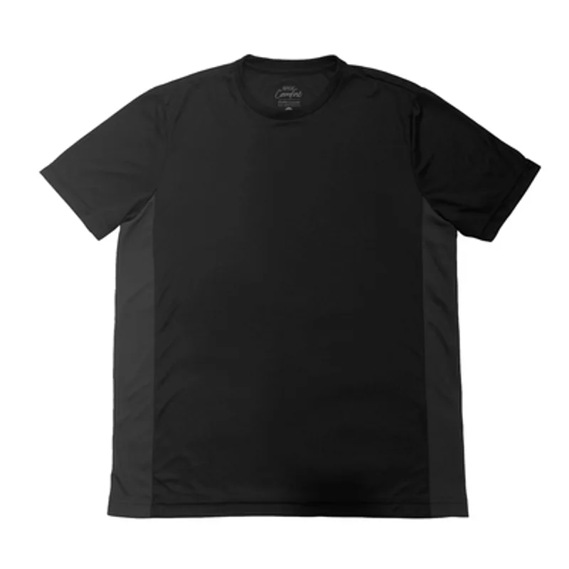 Camiseta Masculina Basic+ Poliéster Preta e Cinza