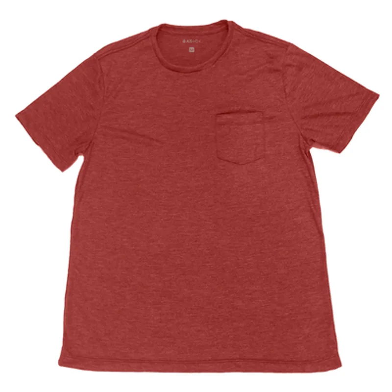 Camiseta Masculina Basic+ Vermelha com Bolso Confortável CAMISETA MC BOLSO BASIC+, EM TECIDO POLIESTER COM VISCOSE, VERMELHO GG