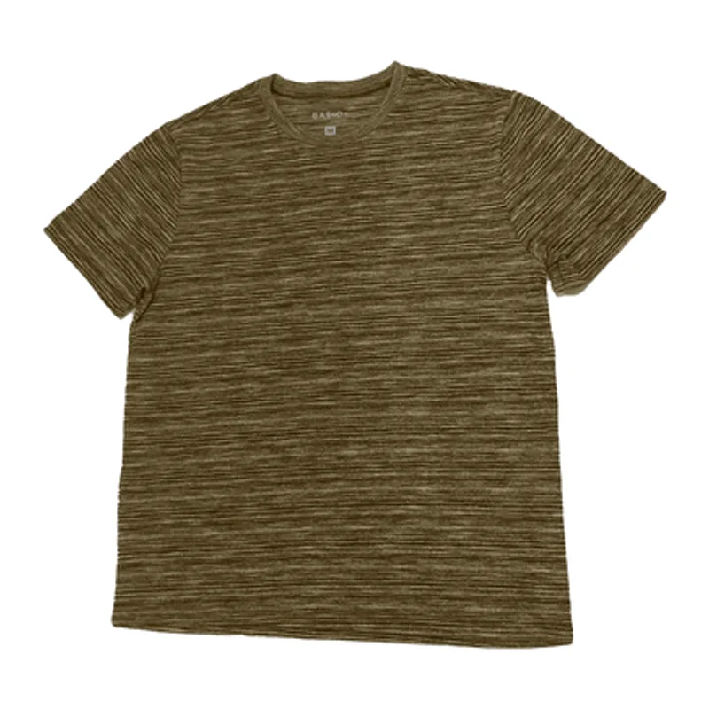 Camiseta Manga Curta Masculina Basic+ Algodão e Poliéster Verde Militar GG