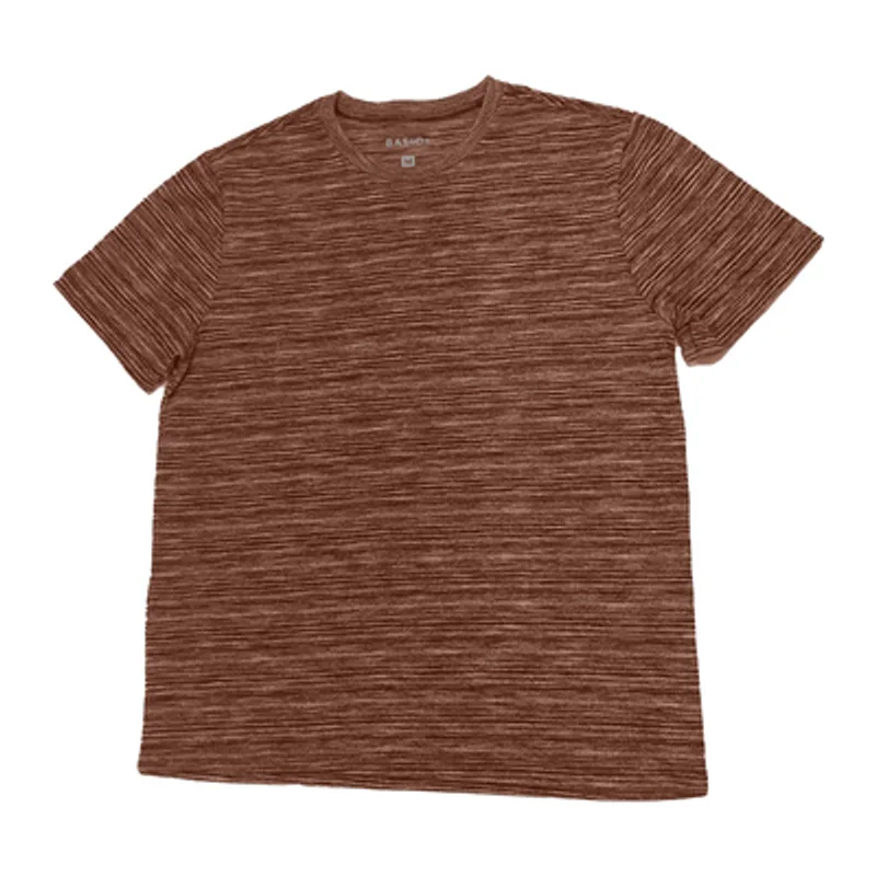 Camiseta Manga Curta Masculina Basic+ Algodão e Poliéster Marrom