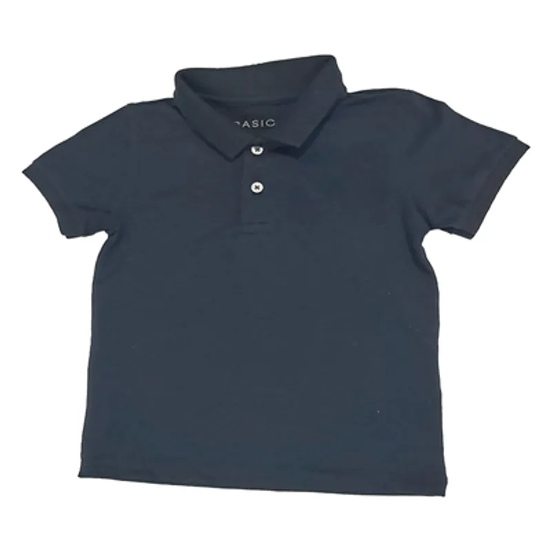 Camisa Polo Masculina Piquet Estruturada Algodão e Poliéster Azul Marinho