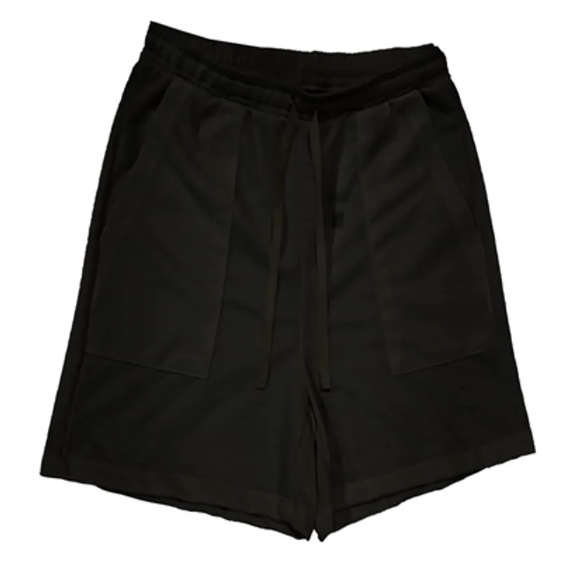 Shorts Moletinho Masculino Poliéster e Algodão Preto S145