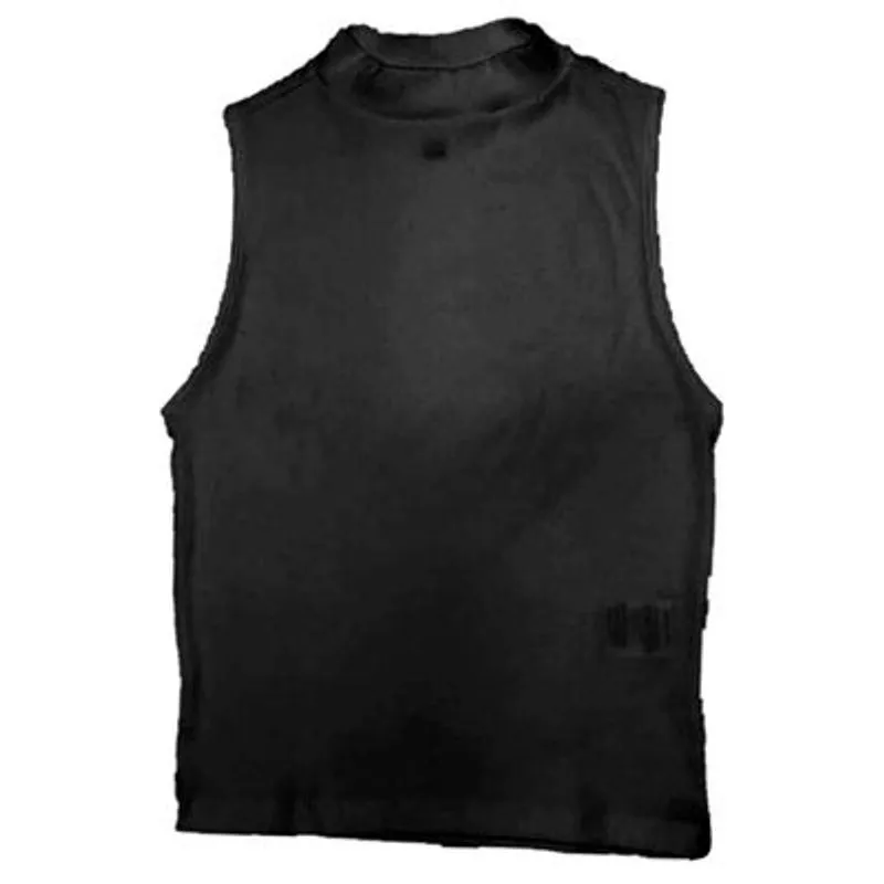 Blusa Canelada Gola Alta Feminina Basic+ Algodão Preta