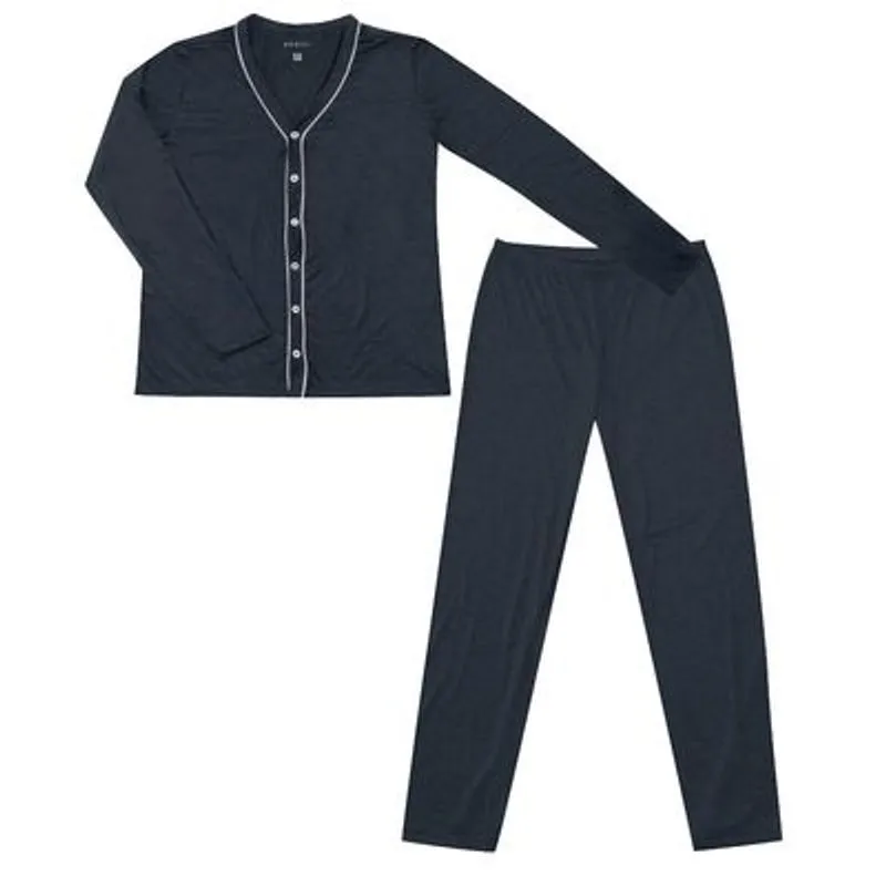 Pijama Manga Longa Masculino Basic+ Poliéster e Viscose Marinho