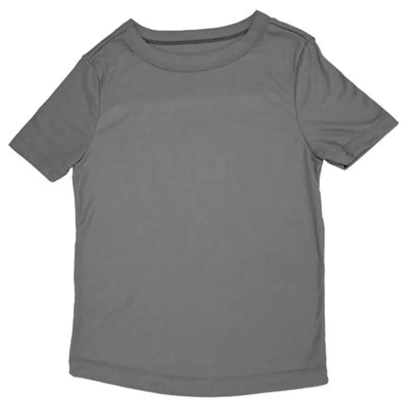 Blusa Manga Curta Feminina Basic+ Ribana Poliéster e Viscose Cinza