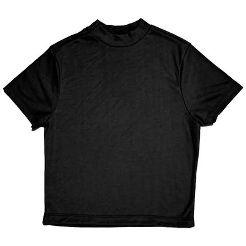 Blusa Canelada Feminina Basic+ Ribana Poliéster e Viscose Preta