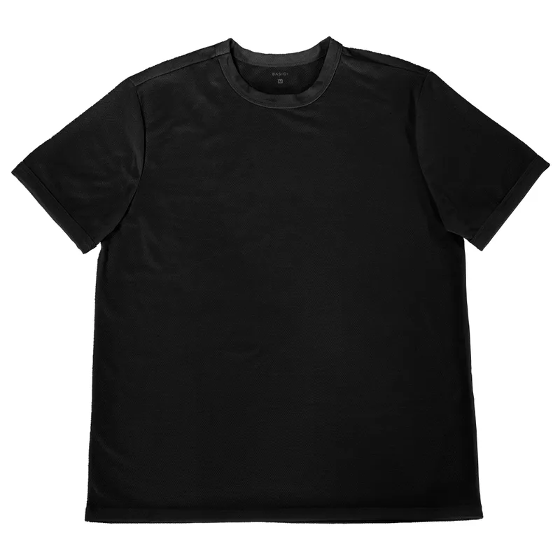 Camiseta Masculina Basic+ Algodão Poliéster e Elastano Preta