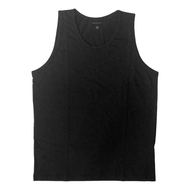 Regata Masculina Basic+ A247 Algodão Preta