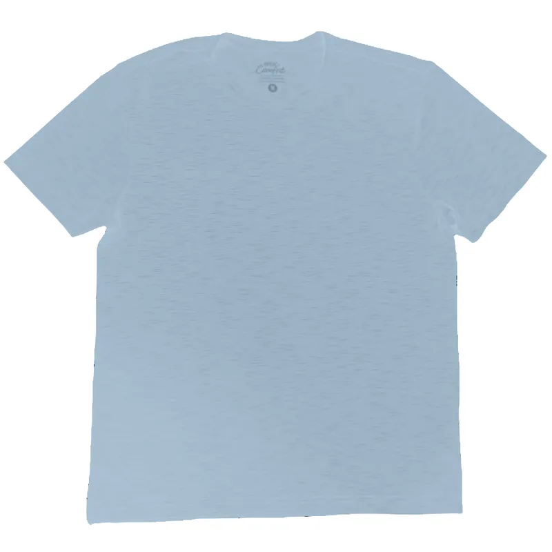 Camiseta Manga Curta Masculina Basic+ C810 Algodão Azul Claro G