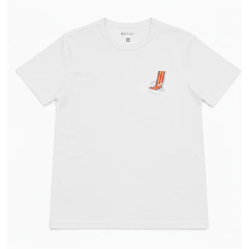 Camiseta Comfort Masculina Basic+ C860 Algodão e Poliéster Branca