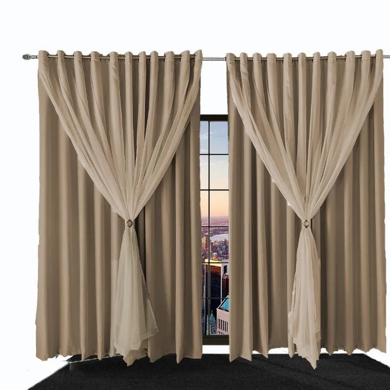 Cortina Blecaute Para Quarto E Sala Bia 6,00 X 2,60 Bege
