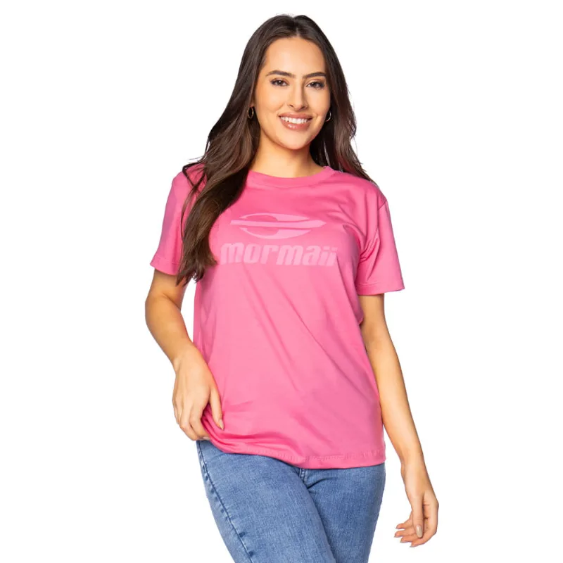 Camiseta Feminina Mormaii Regular Logo Rosa - M