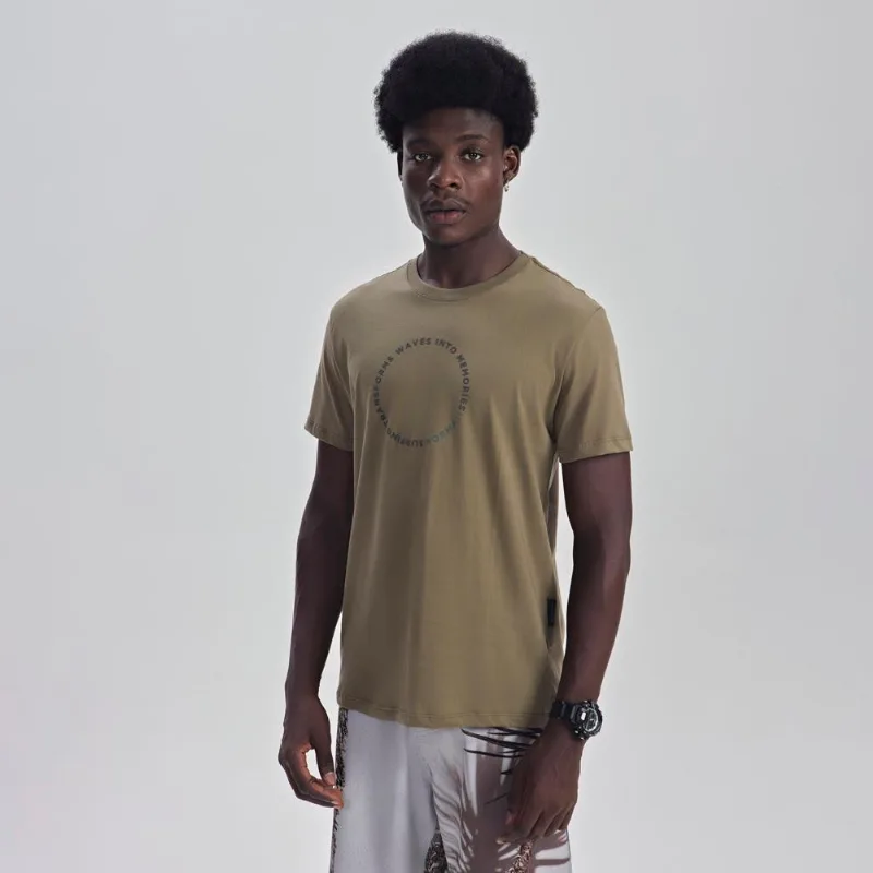 Camiseta manga curta masculino adulto Mormaii Marrom-claro G