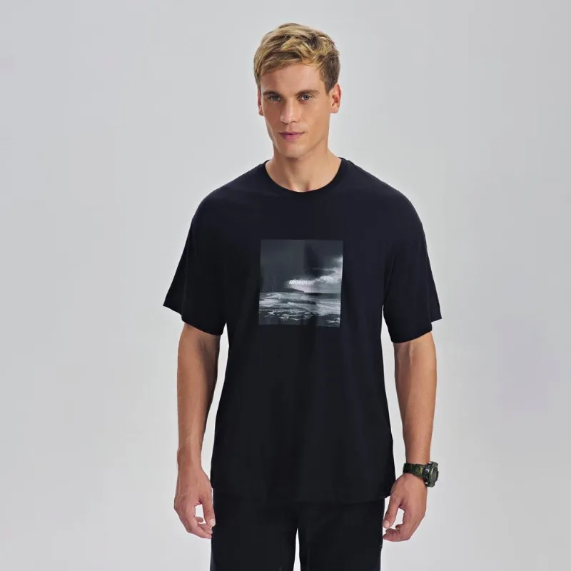 Camiseta manga curta masculino adulto Mormaii Preto G