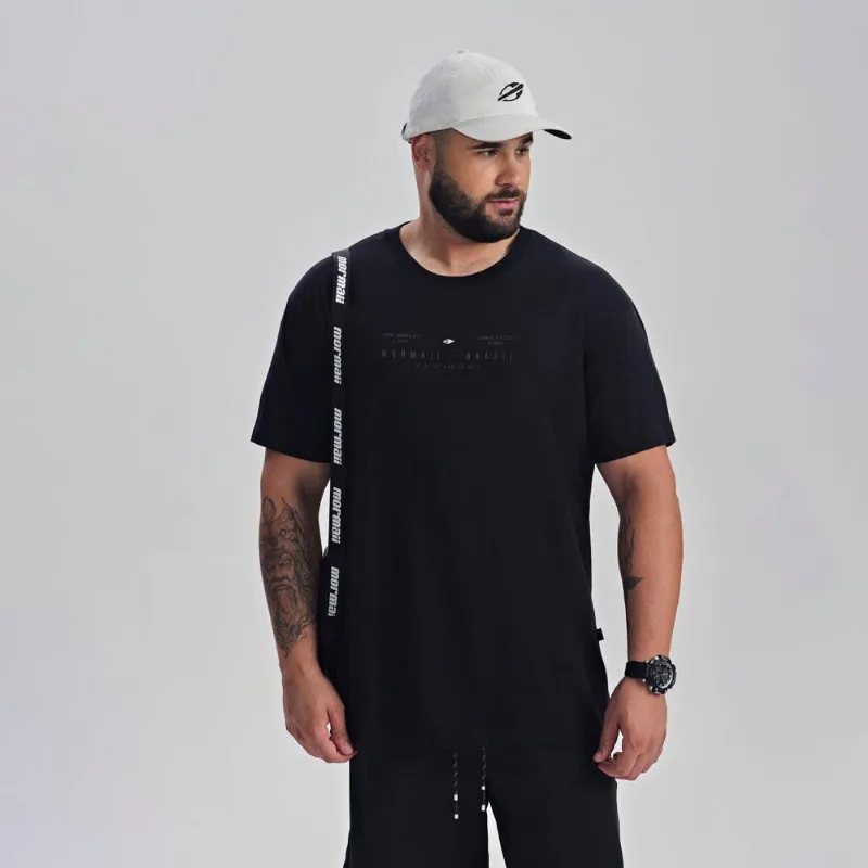 Camiseta manga curta extra masculino Mormaii Preto XGG