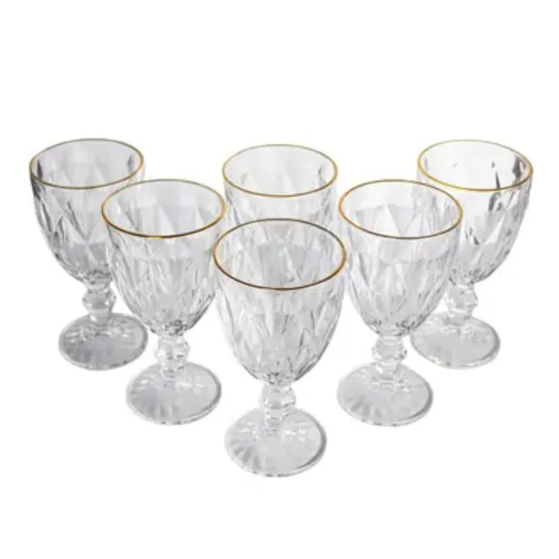 Conjunto De Taças 325ml 6 Peças Diamond Mark Blank