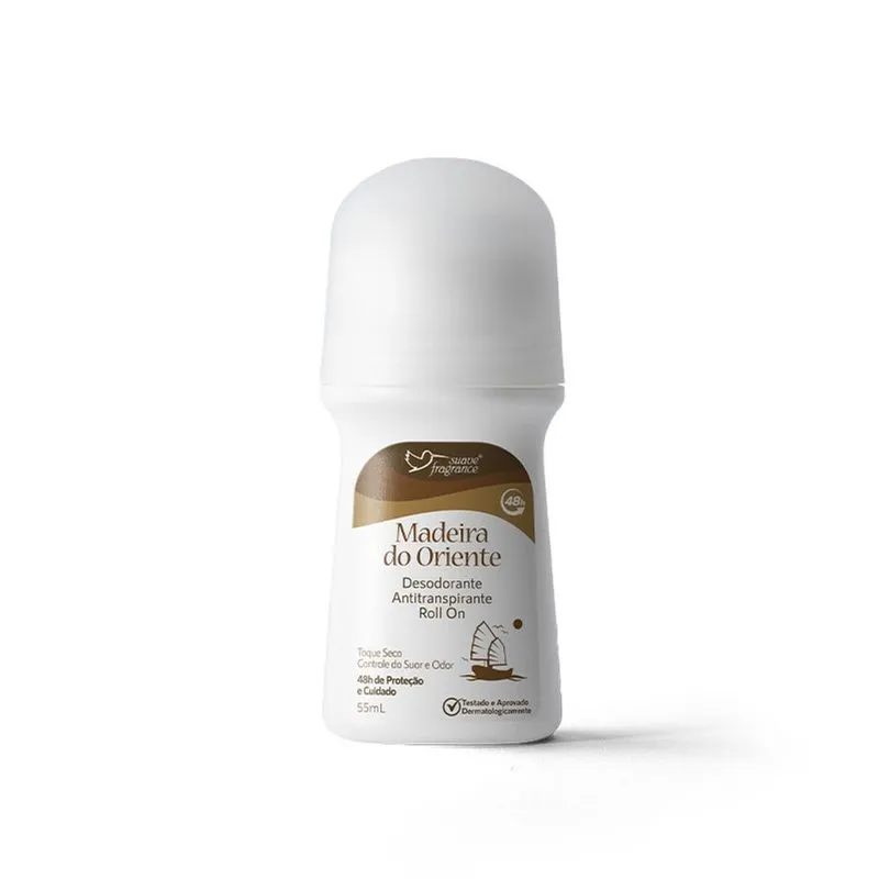 Roll-on Antitranspirante Madeira do Oriente Suave Proteção 48 Horas Toque Seco Amadeirado 55ML Roll-on Antitranspirante Madeira do Oriente Suave 48 Horas 55ML