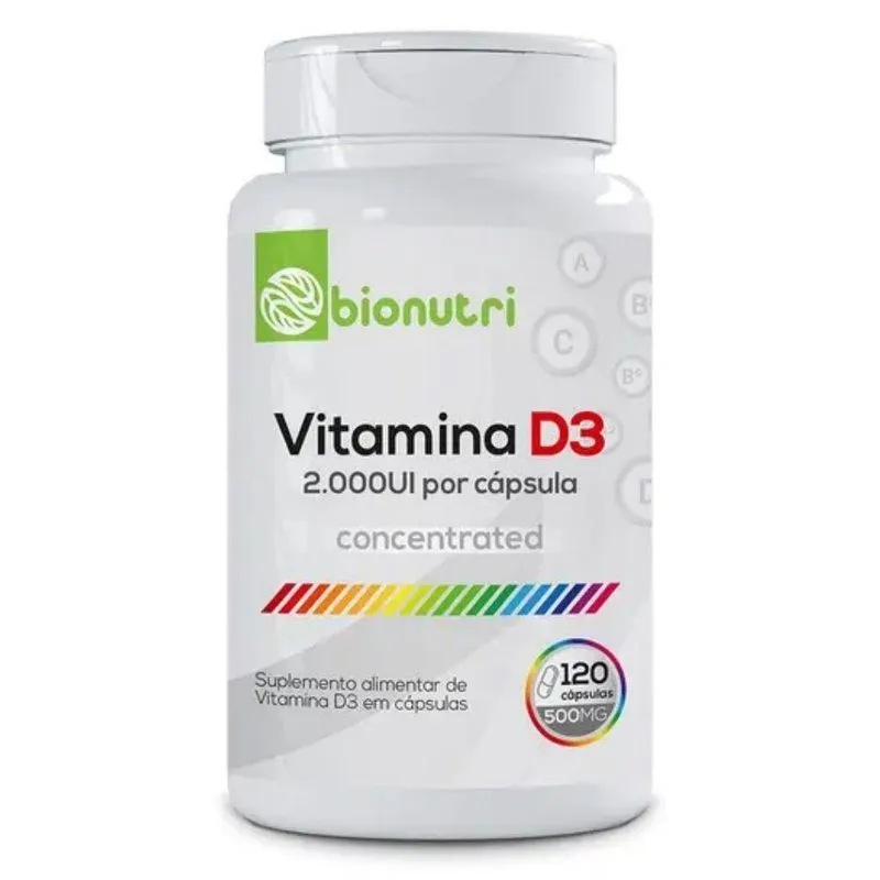 Vitamina D3 2.000 60 Cápsulas 500mg - Bionutri
