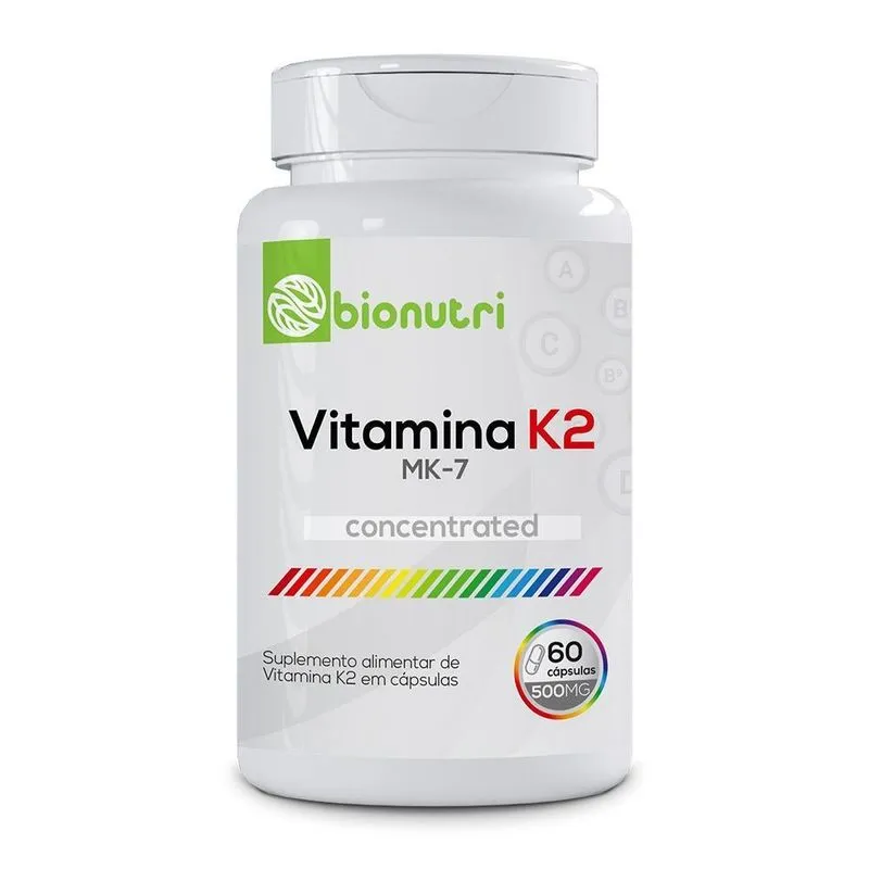 Vitamina K2 Menaquinona 7 Mk-7 500mg 60 Caps