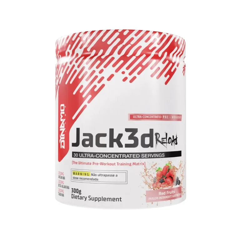 JACK3D RELOAD 300G SABOR RED FRUITS DYNAMO LABZ - CAPITÃO SUPLEMENTOS