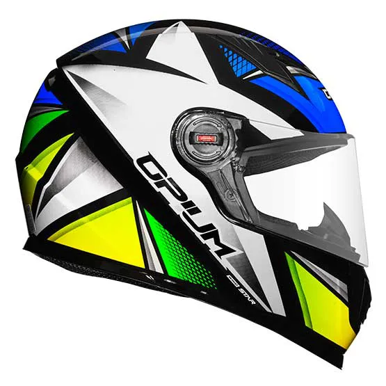 CAPACETE EBF OPIUM WIND STAR PTO/VERDE