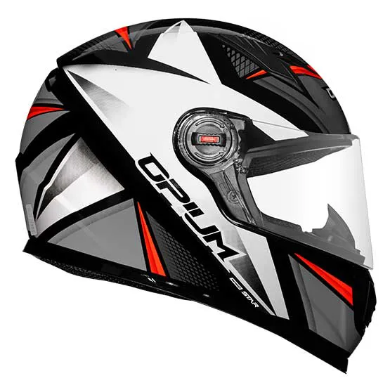 CAPACETE EBF OPIUM WIND STAR PRETO/PRATA