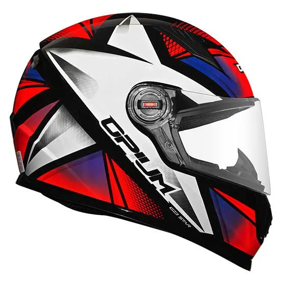 CAPACETE EBF OPIUM WIND STAR PTO/VERMELHO